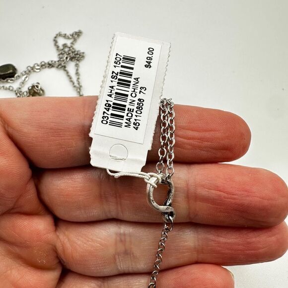 STILL WITH TAG! J.Jill 30" silver toned necklace with charms as pendants! - Picture 9 of 14